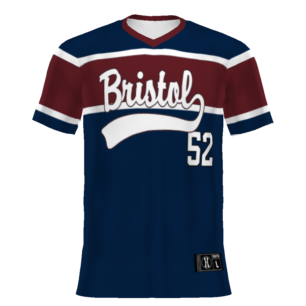 Youth FreeStyle Sublimated Turbo V-Neck Baseball Jersey
