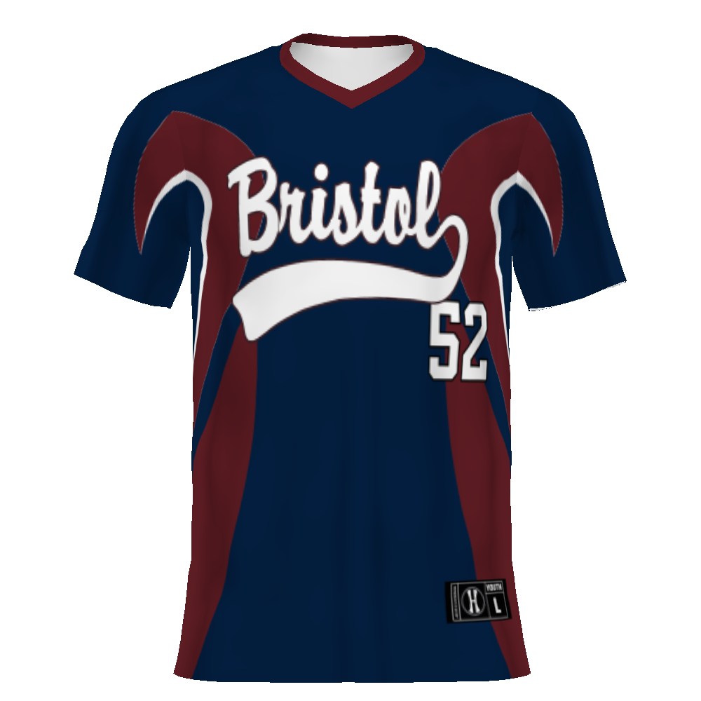 Youth FreeStyle Sublimated Turbo V-Neck Baseball Jersey