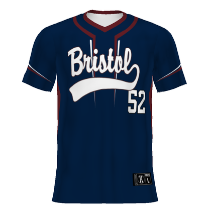 Youth FreeStyle Sublimated Turbo V-Neck Baseball Jersey
