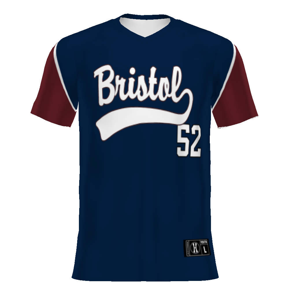 Youth FreeStyle Sublimated Turbo V-Neck Baseball Jersey