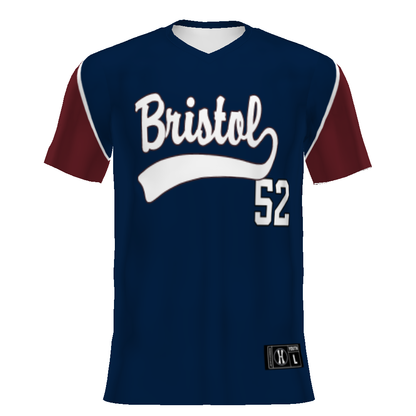 Youth FreeStyle Sublimated Turbo V-Neck Baseball Jersey