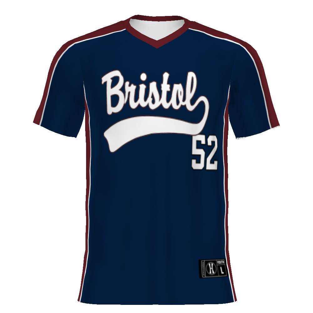 Youth FreeStyle Sublimated Turbo V-Neck Baseball Jersey