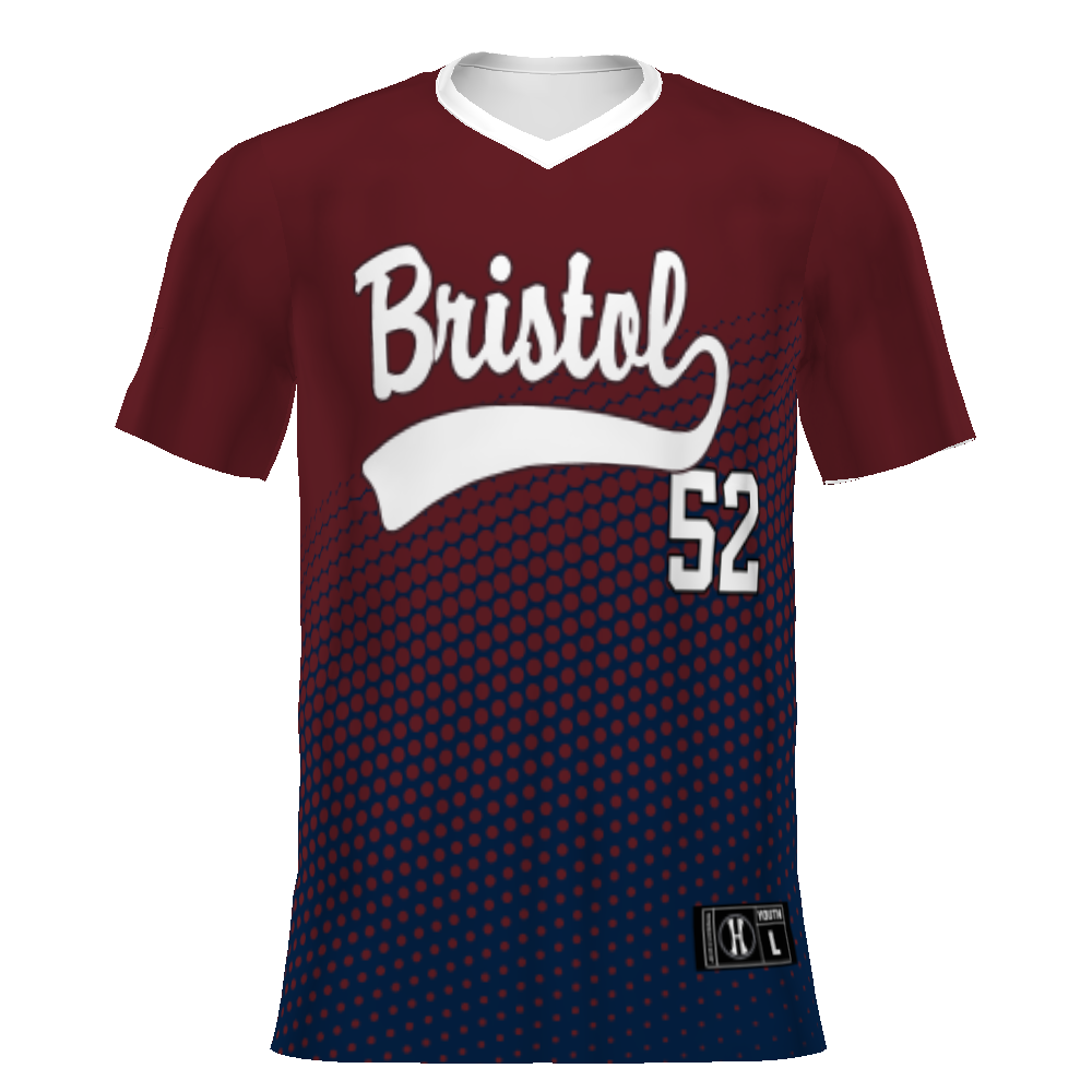 Youth FreeStyle Sublimated Turbo V-Neck Baseball Jersey