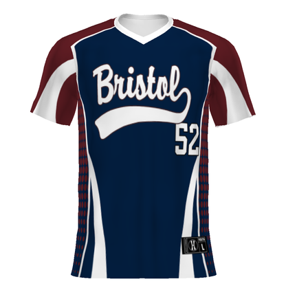 Youth FreeStyle Sublimated Turbo V-Neck Baseball Jersey