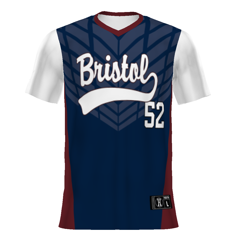 Youth FreeStyle Sublimated Turbo V-Neck Baseball Jersey