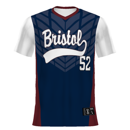 Youth FreeStyle Sublimated Turbo V-Neck Baseball Jersey