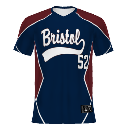 Youth FreeStyle Sublimated Turbo V-Neck Baseball Jersey