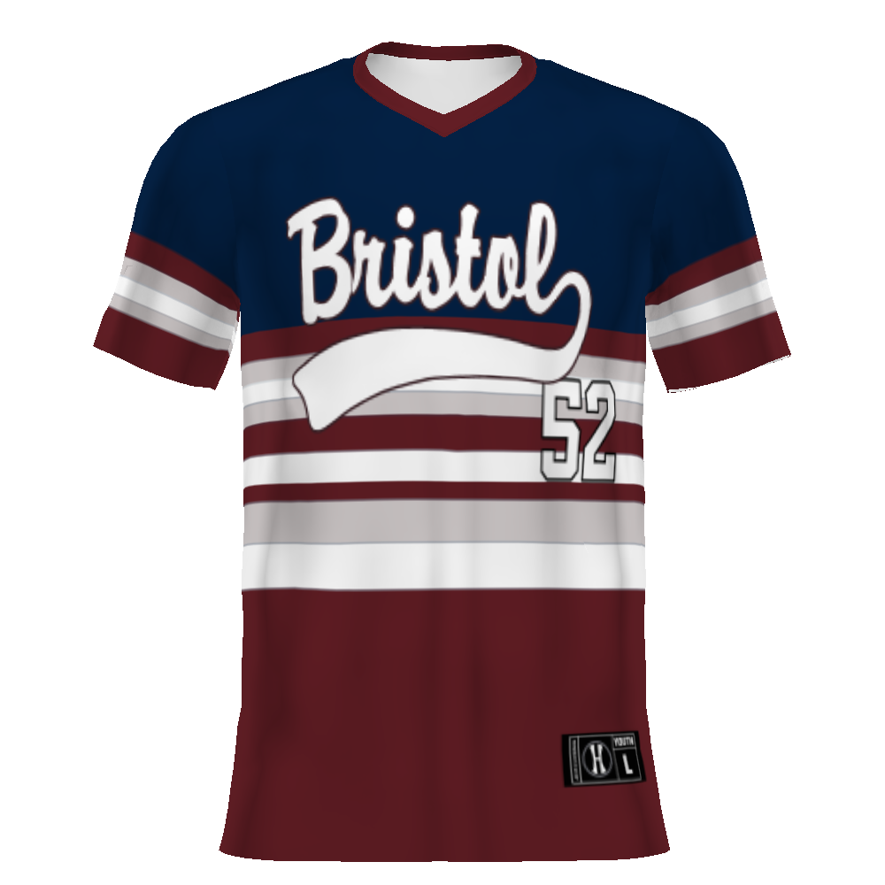 Youth FreeStyle Sublimated Turbo V-Neck Baseball Jersey