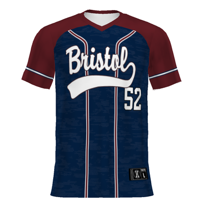 Youth FreeStyle Sublimated Turbo V-Neck Baseball Jersey