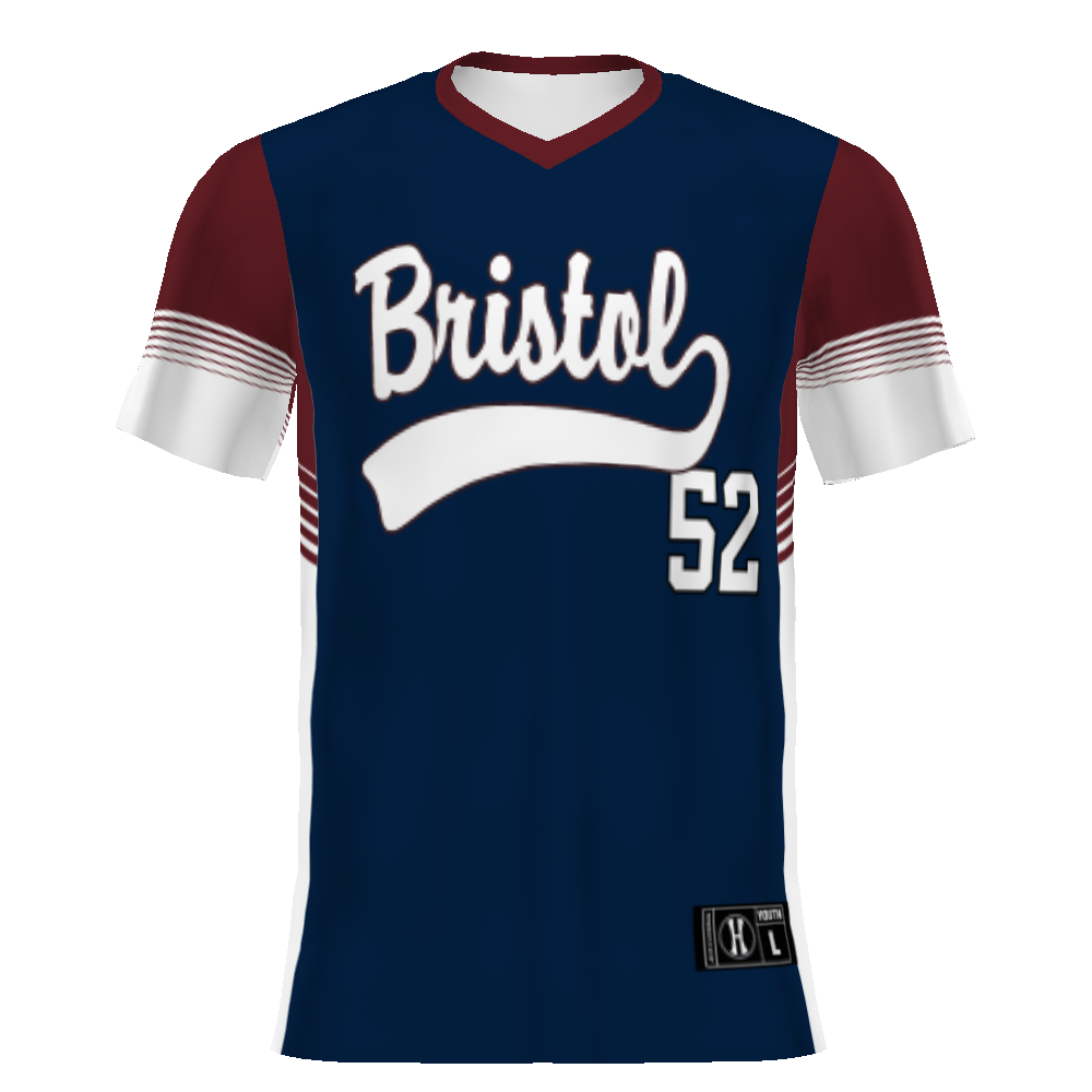 Youth FreeStyle Sublimated Turbo V-Neck Baseball Jersey