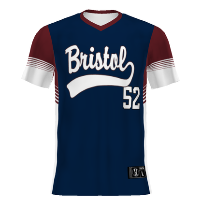 Youth FreeStyle Sublimated Turbo V-Neck Baseball Jersey