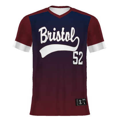 Youth FreeStyle Sublimated Turbo V-Neck Baseball Jersey