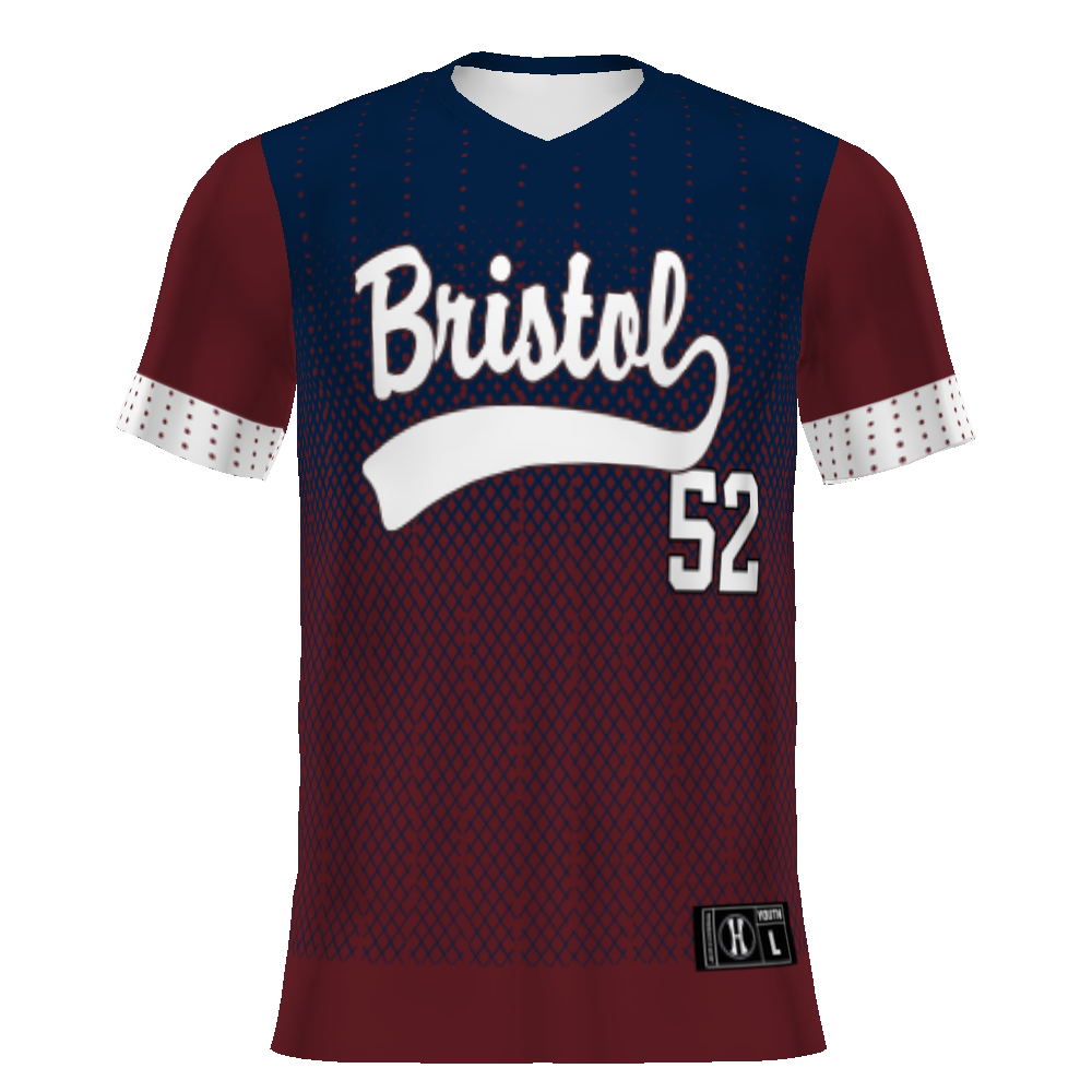 Youth FreeStyle Sublimated Turbo V-Neck Baseball Jersey