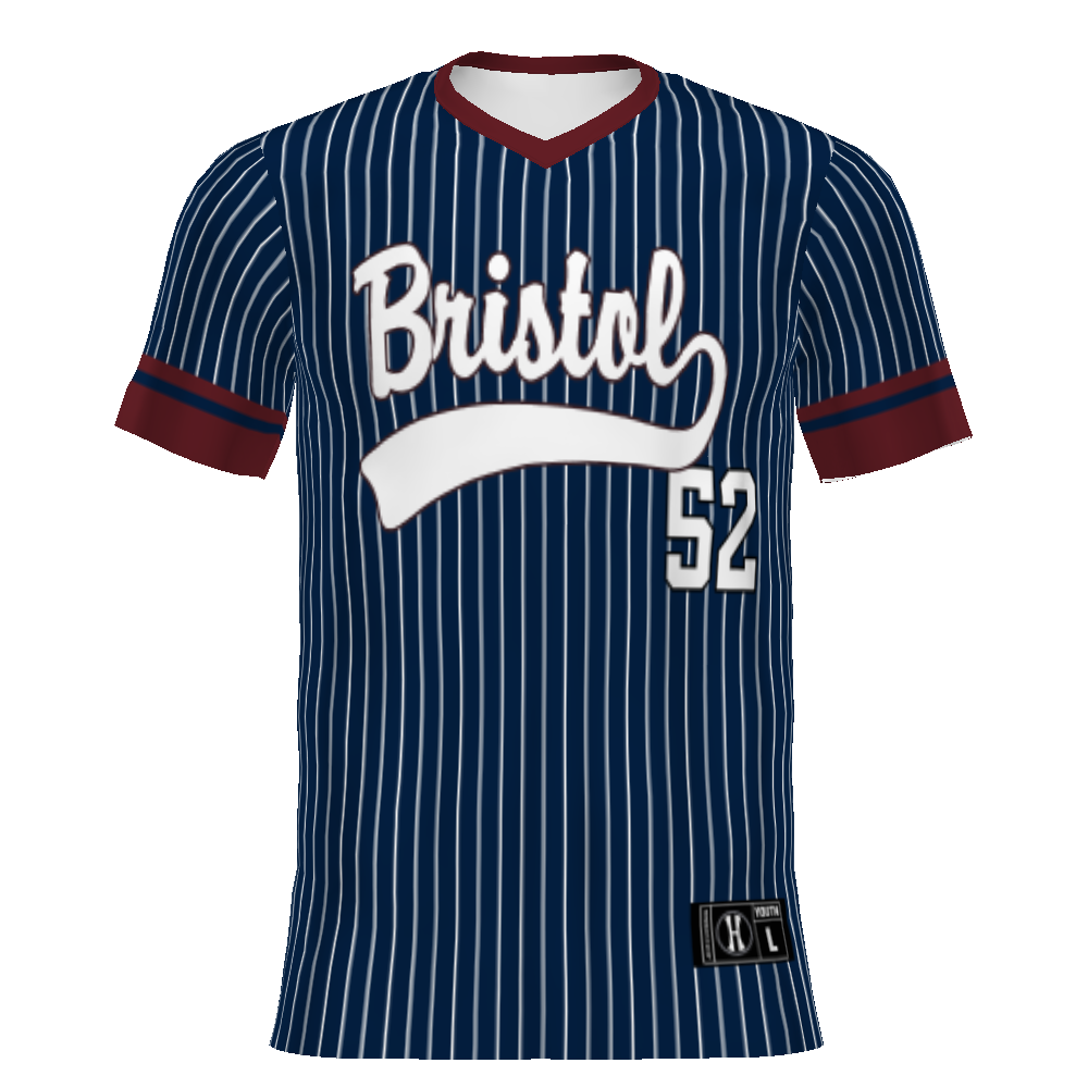 Youth FreeStyle Sublimated Turbo V-Neck Baseball Jersey