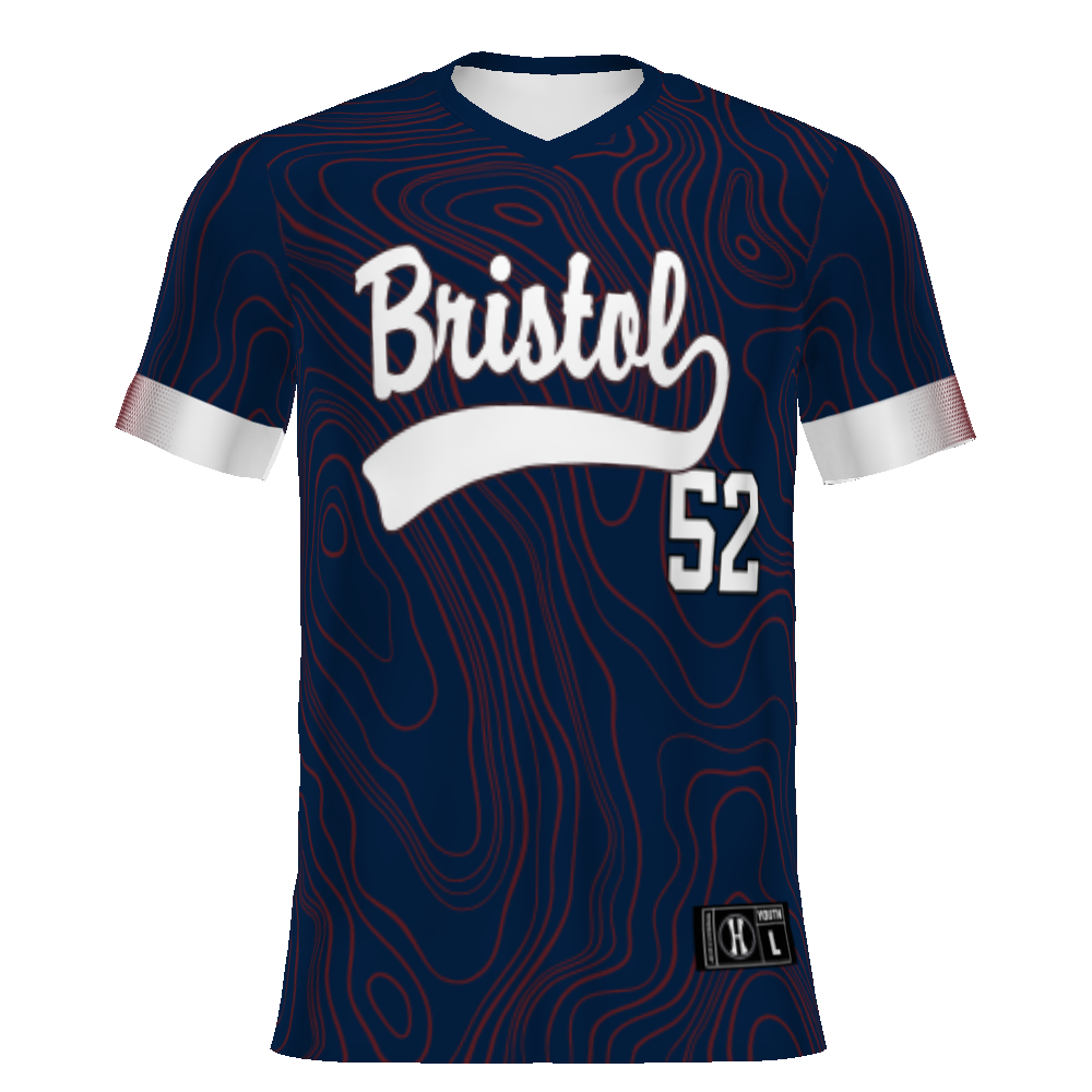 Youth FreeStyle Sublimated Turbo V-Neck Baseball Jersey