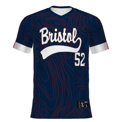 Youth FreeStyle Sublimated Turbo V-Neck Baseball Jersey
