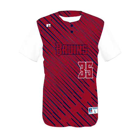 Youth FreeStyle Sublimated Two-Button Performance Mesh Baseball Jersey