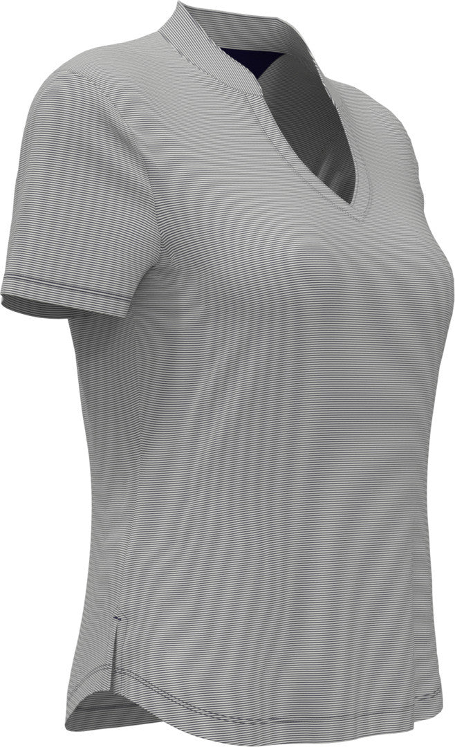 Ladies Fine Line Stripe Polo
