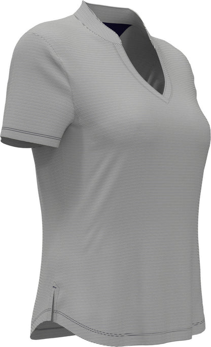 Ladies Fine Line Stripe Polo