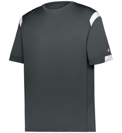 Gray colored On The Rise Tee T shirt on a white background