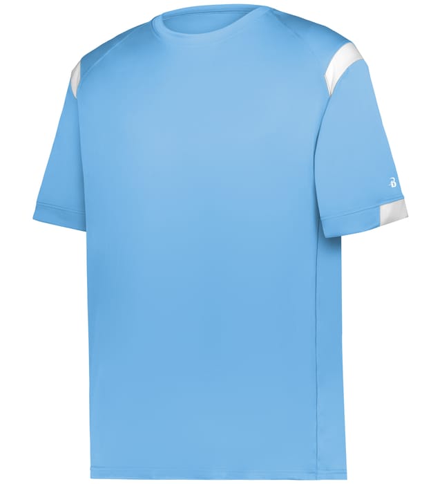 light blue colored On The Rise Tee T shirt on a white background