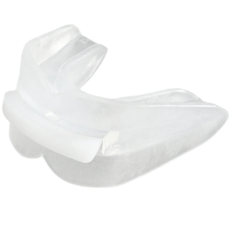 Clear mouthguard on a white background available at AllAthletesClub
