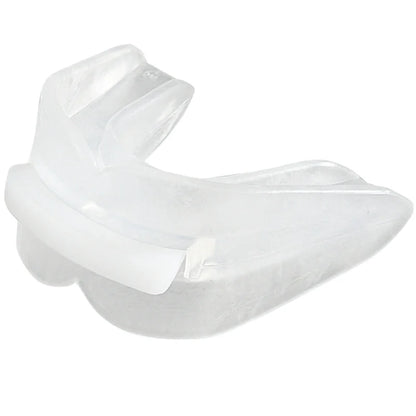 Clear mouthguard on a white background available at AllAthletesClub