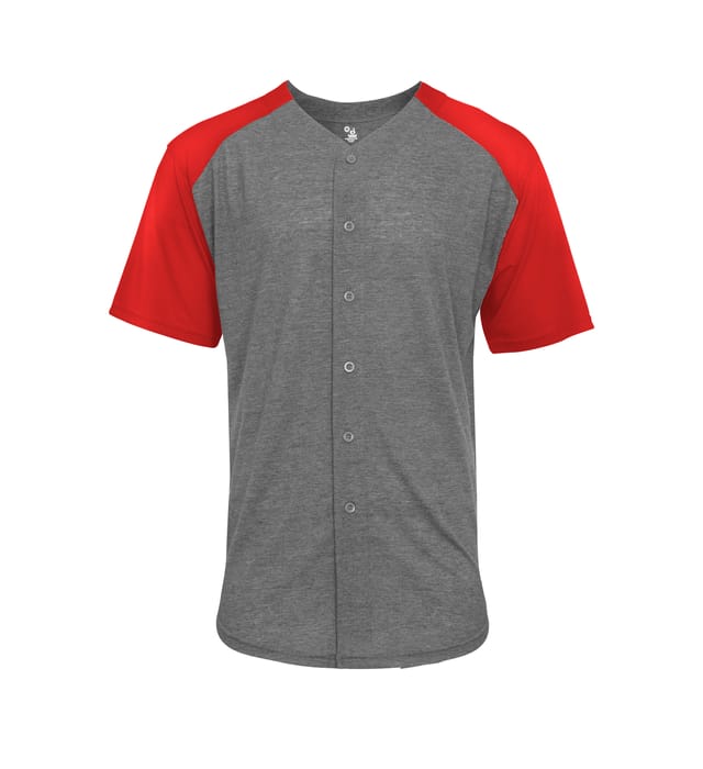 Tri-blend Full Button Tee