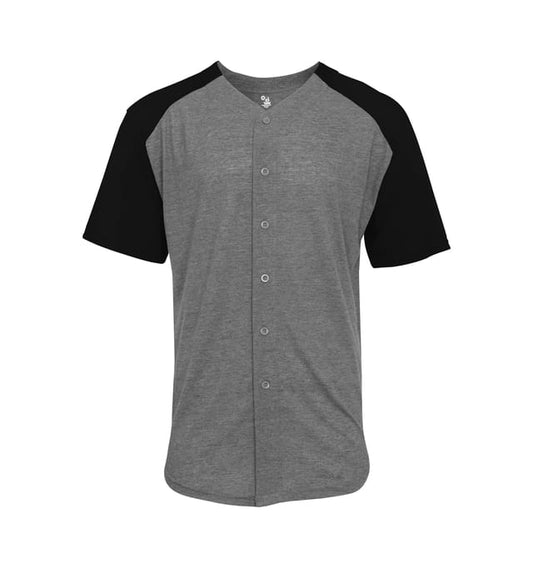 Tri-blend Full Button Tee