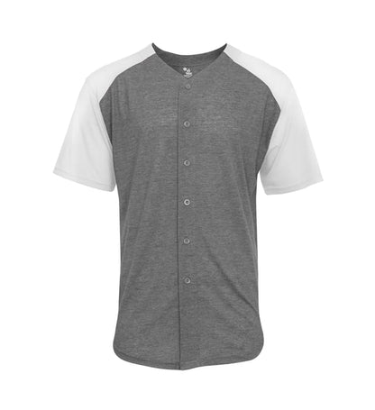 Tri-blend Full Button Tee
