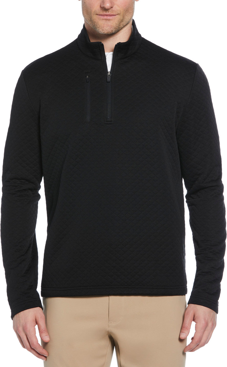 Mid-Weight Diamond Quilted Fleece 1/4 Zi