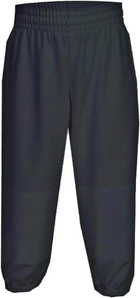 Martin Sports Youth Pull Up Baseball/Softball Pants, Black, Grey or White, XS-XL