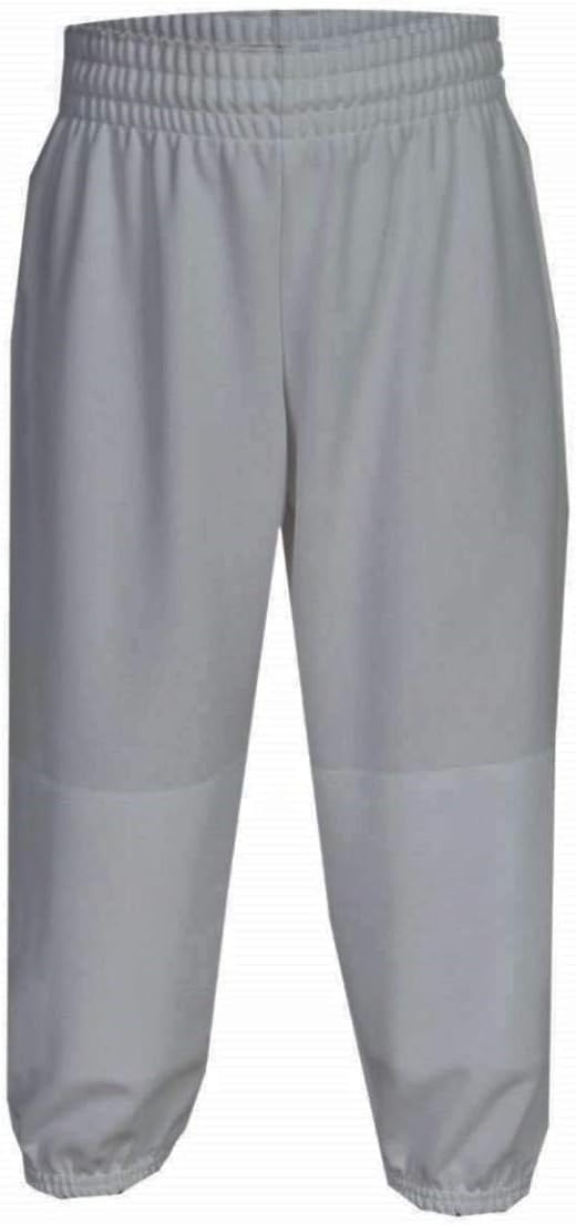 Martin Sports Youth Pull Up Baseball/Softball Pants, Black, Grey or White, XS-XL