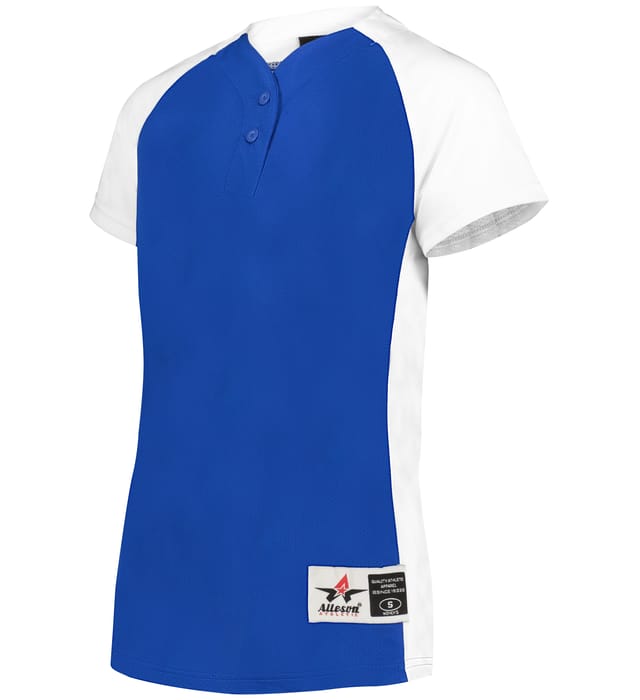 Girls Two Button Fastpitch Jersey