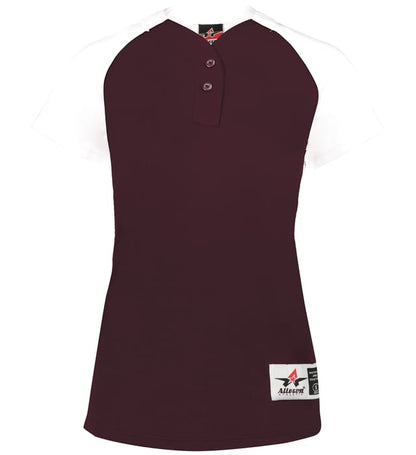 Girls Two Button Fastpitch Jersey