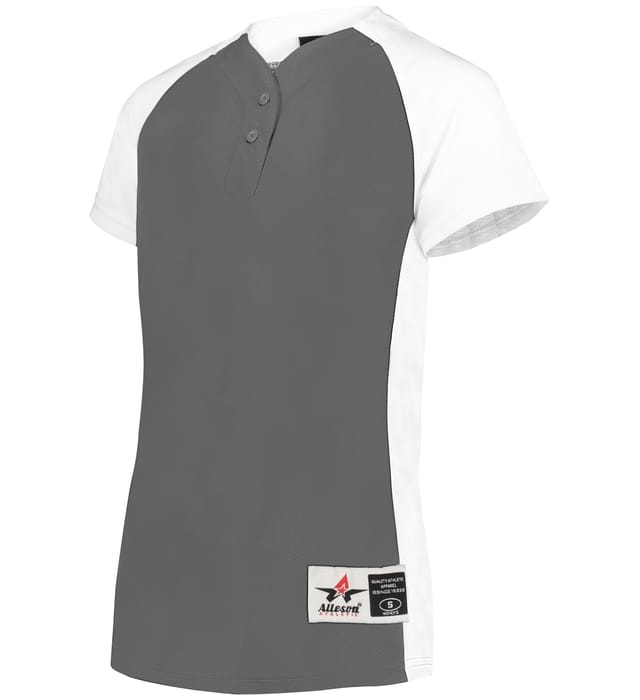 Girls Two Button Fastpitch Jersey