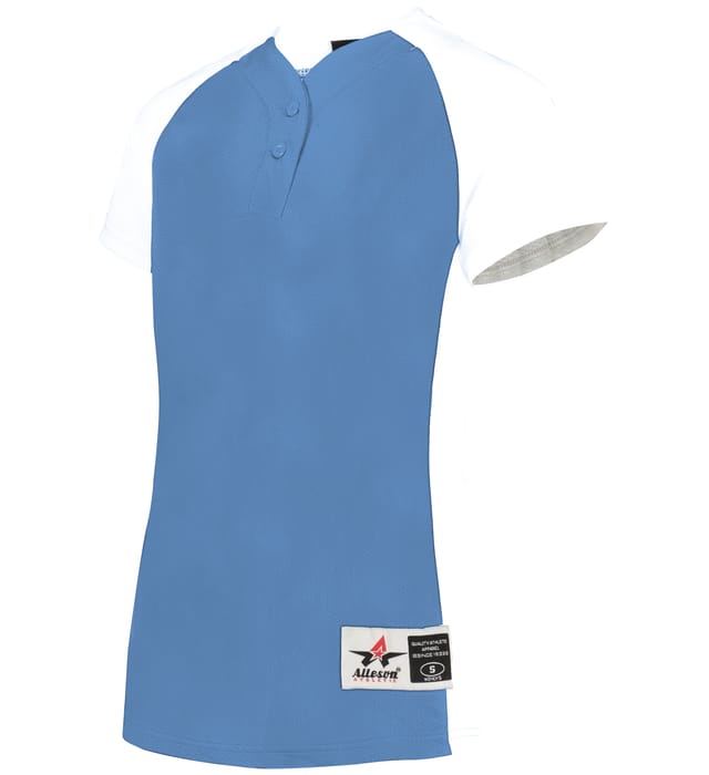 Girls Two Button Fastpitch Jersey