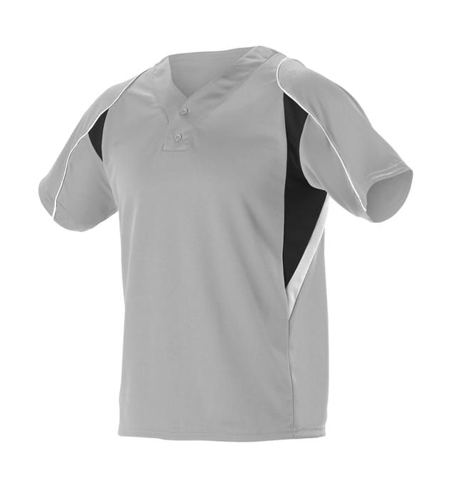Youth 2 Button Henley Baseball Jersey