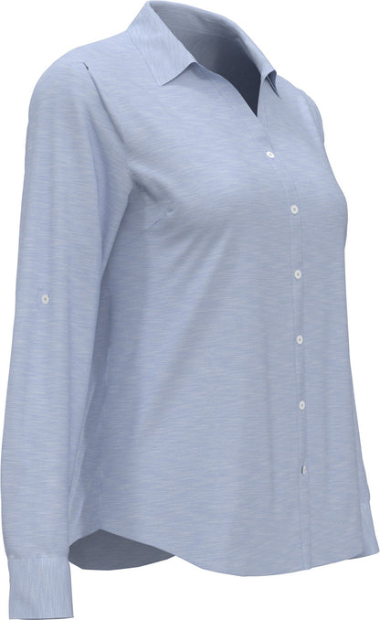 LADIES HEATHERED WOVEN SHIRT