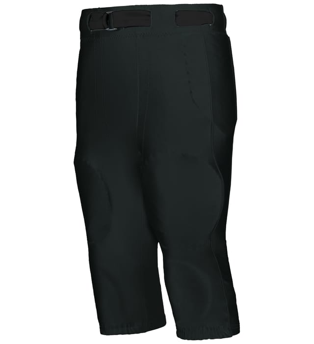 black colored Adult No Fly Football Pant With Slotted Waist on white background