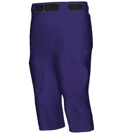 Purple colored Adult No Fly Football Pant With Slotted Waist on white background