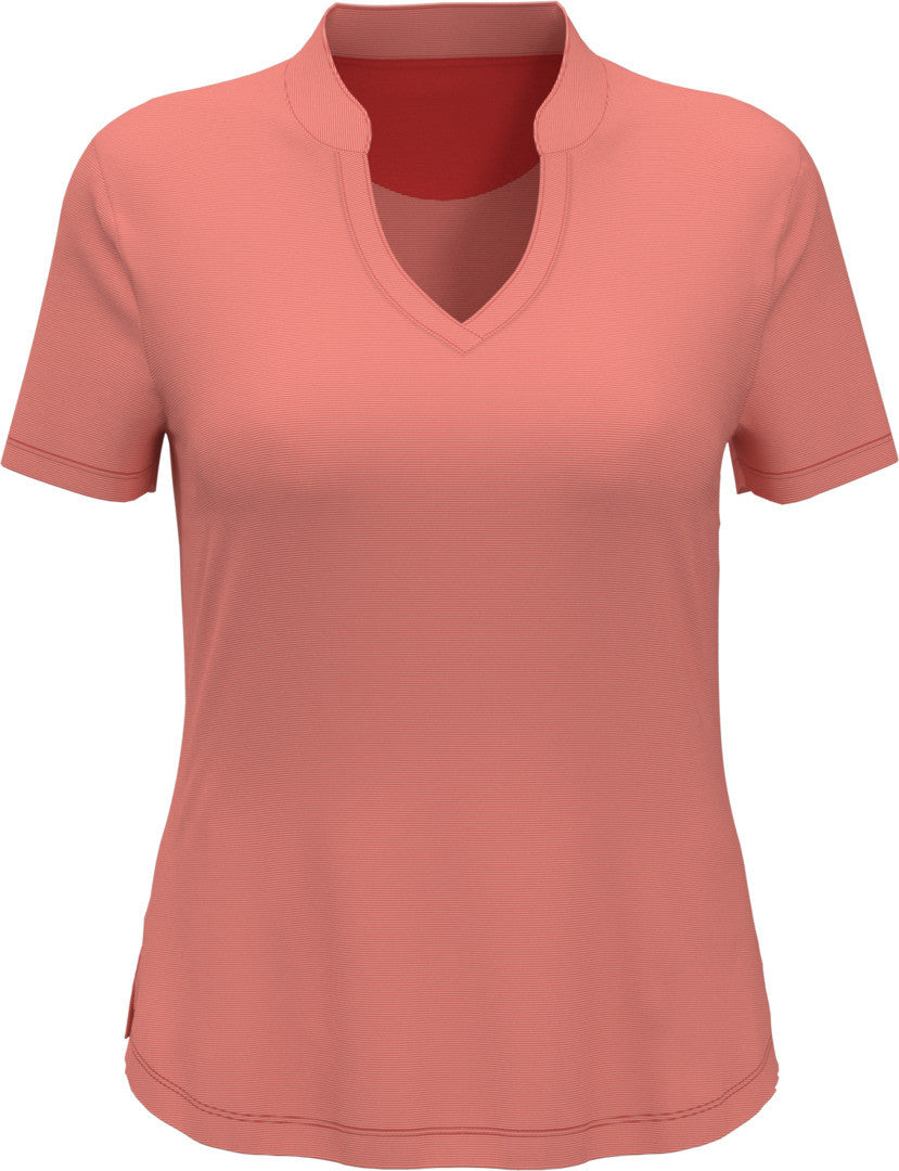 Ladies Fine Line Stripe Polo