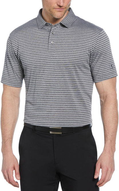 SS HEATHER STRIPE FEEDER POLO