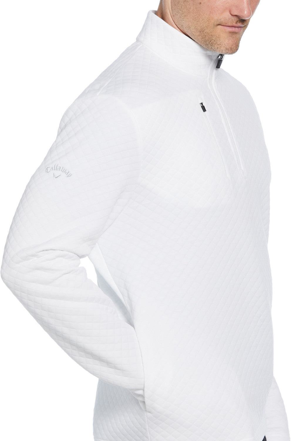Mid-Weight Diamond Quilted Fleece 1/4 Zi