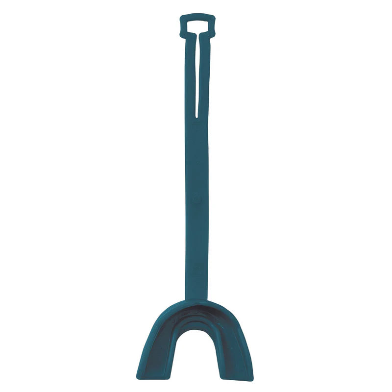 Vettex Model 90 Double-Bite Mouthguard in aqua color on white background 