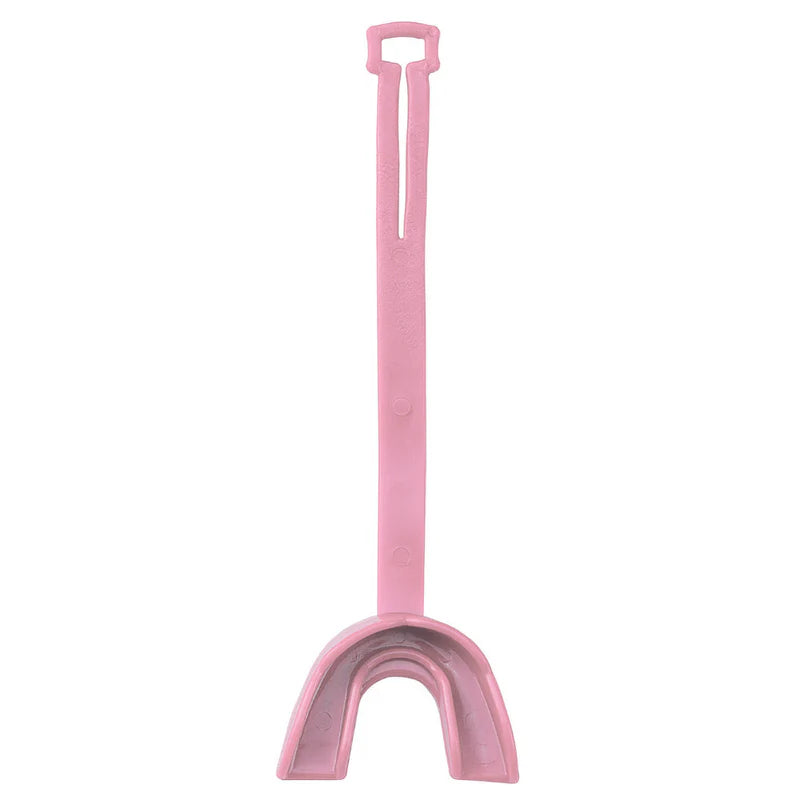 Vettex Model 90 Double-Bite Mouthguard in light pink color on white background