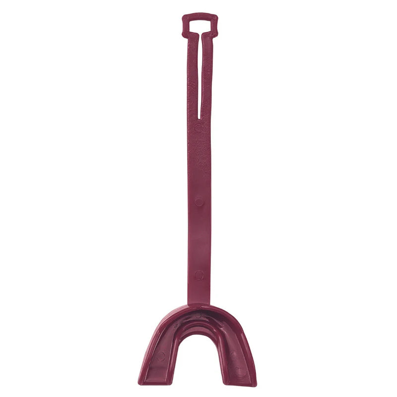 Vettex Model 90 Double-Bite Mouthguard in maroon color on white background