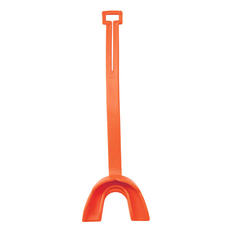 Vettex Model 90 Double-Bite Mouthguard in orange color on white background