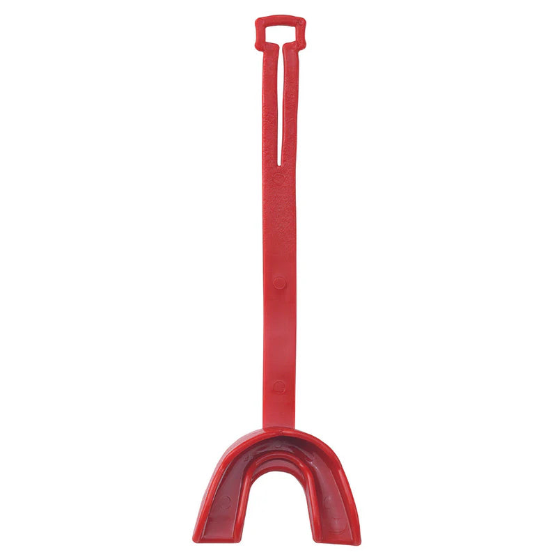 Vettex Model 90 Double-Bite Mouthguard in scarlet color on white background