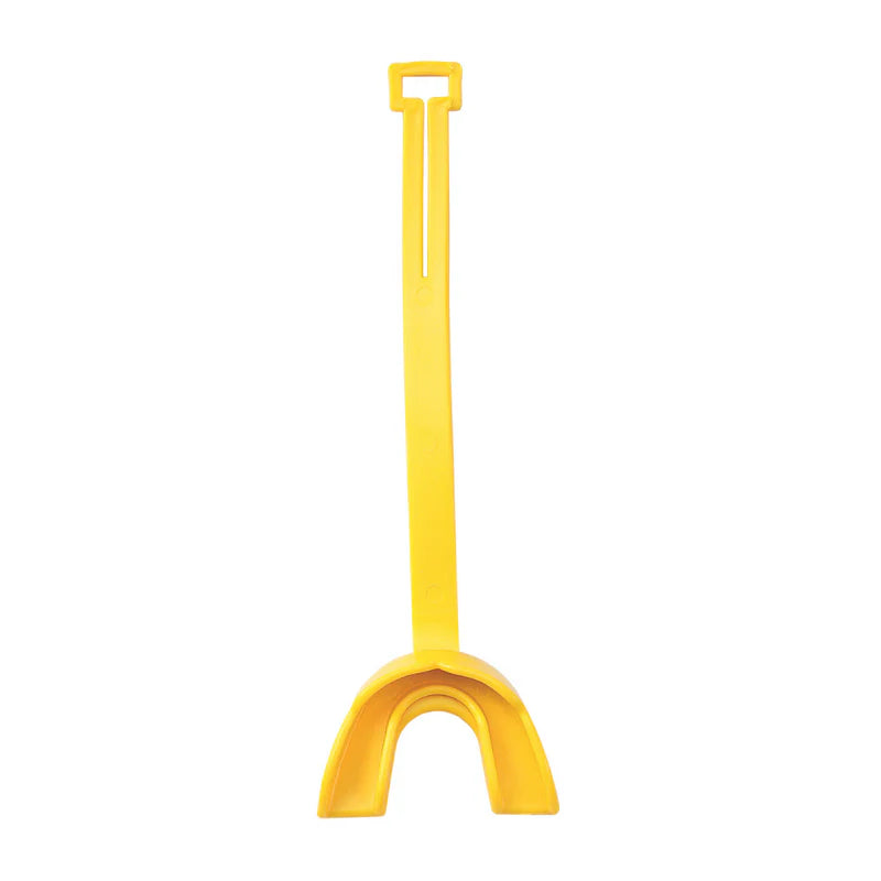 Vettex Model 90 Double-Bite Mouthguard in yellow color on white background